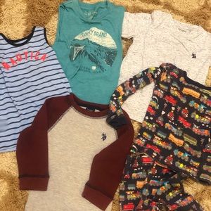 4T Toddler Boy tops and pjs